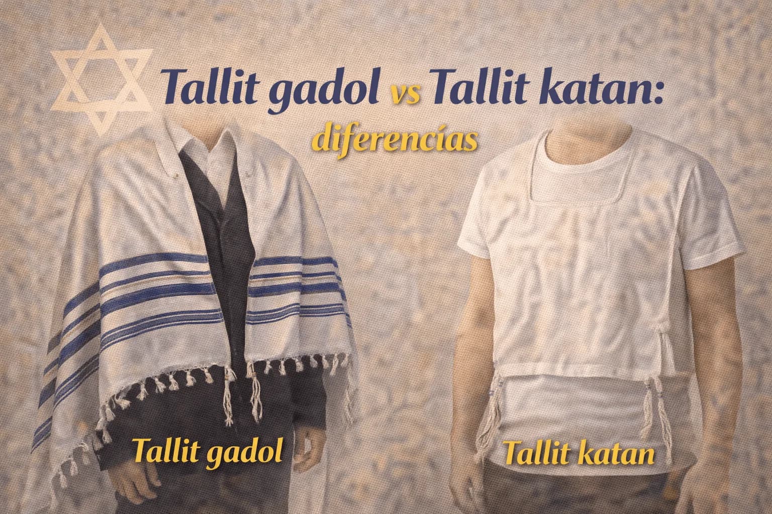 Talit gadol vs talit katan: diferencias y cómo escoger
