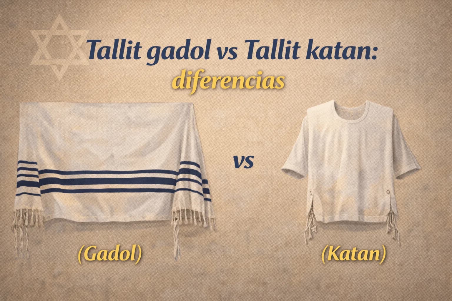 Talit gadol vs talit katan: diferencias y cómo escoger
