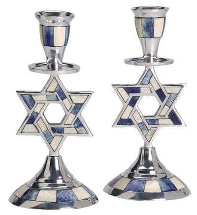 Candelabro Maguen David Azul - Comprar en Cali