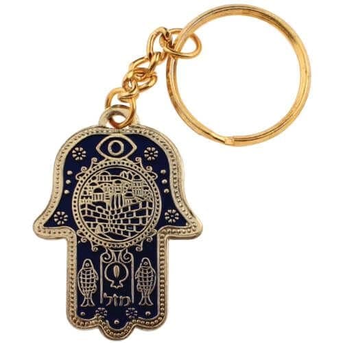 Llavero Hamsa Mazal Azul - Comprar en Cali