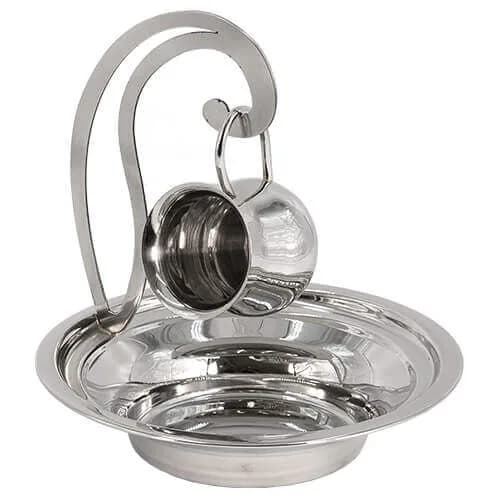 Mayim Ajaronim de Acero con Vasito Colgante – 18 cm - Comprar en Bogotá