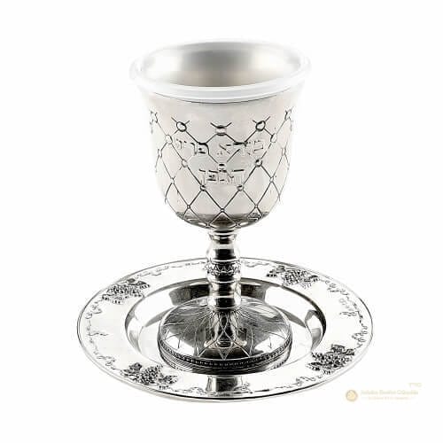 Copa Kidush Niquel Diamante - Imagen principal del producto