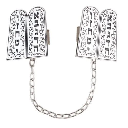 Clip para Talit “Lujot HaBrit” con Cadena - Judaica Breslov Colombia