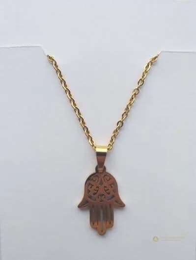 Cadena con Dije de Hamsa en Acero Inoxidable - Comprar en Cartagena