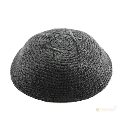 Kipa Negra con Maguen David - Judaica Breslov Colombia