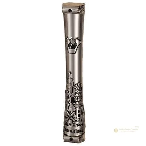 Mezuzá de Níquel “Jerusalén” – 12 cm - Judaica Breslov Colombia