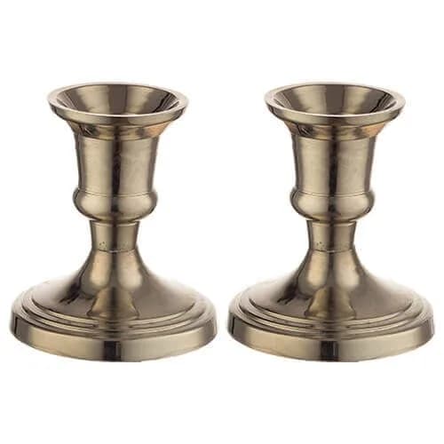 Par de Candelabros Niquelados Altos para Shabat – 8 cm - Comprar en Barranquilla