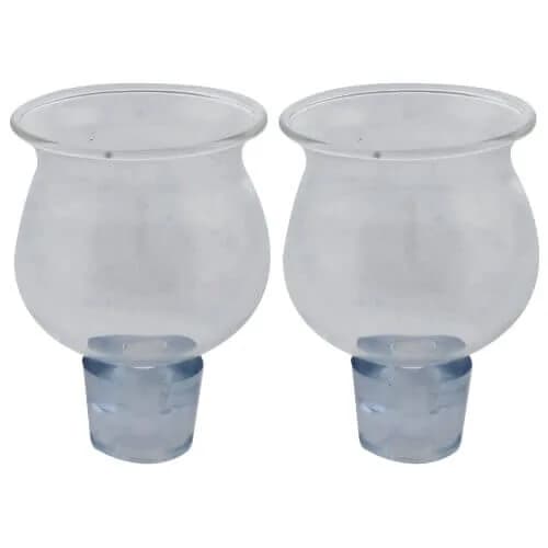 Par de Vasos de Vidrio para Candelabro (Vela o Aceite) – 4 x 6 cm - Comprar en Bogotá