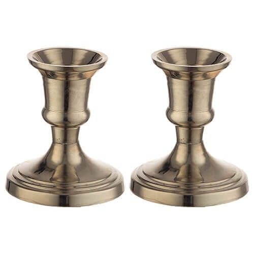Candelabro De 2 Piezas Plateadas De Nickel - Comprar en Cali