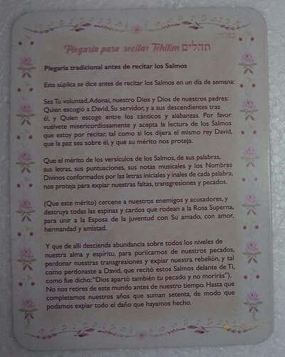 Plegaria Antes de Recitar Tehilim - Plegaria Antes De Recitar Tehilim - Imagen principal del producto