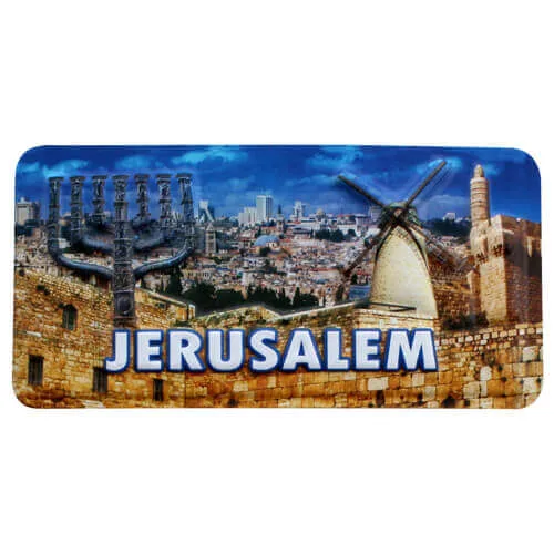 Imán 3D de Jerusalén – 12 x 6 cm - Imán 3D de Jerusalén – 12 x 6 cm - Judaica Breslov Colombia