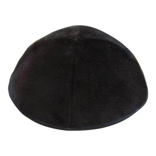 Kipá de Terciopelo Negro Talla 4 (20 cm) - Kipá de Terciopelo Negro Talla 4 (20 cm) - Judaica Breslov Colombia