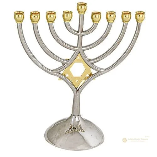 Menorah Januca Maguen David - vista 2 | Judaica Breslov Colombia