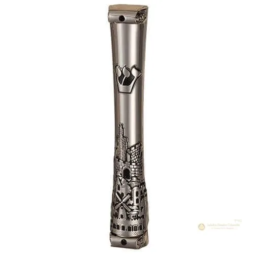 Mezuzá de Níquel “Jerusalén” – 12 cm - Judaica Breslov Colombia
