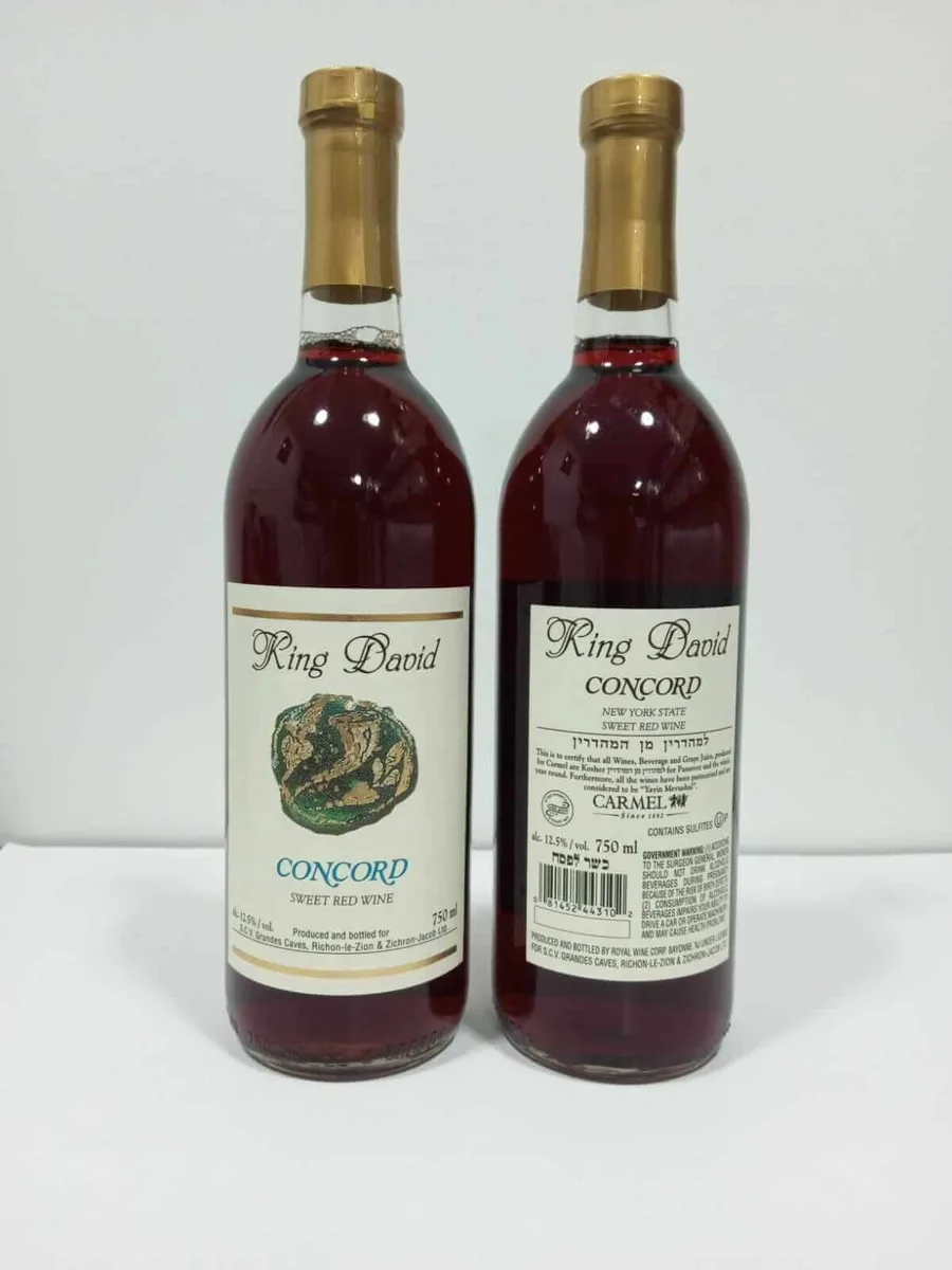 Vino King David Concord Kosher LePésaj – 750 ml - Vino King David Concord Kosher LePésaj – 750 ml - Judaica Breslov Colombia