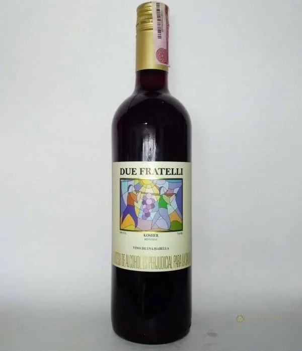 Vino Kosher Due Fratelli para Kidush - Judaica Breslov Colombia