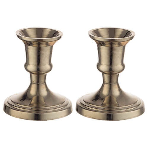 Candelabro De 2 Piezas Plateadas De Nickel - Candelabro De 2 Piezas Plateadas De Nickel