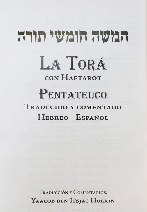 pentateuco torah con haftarot